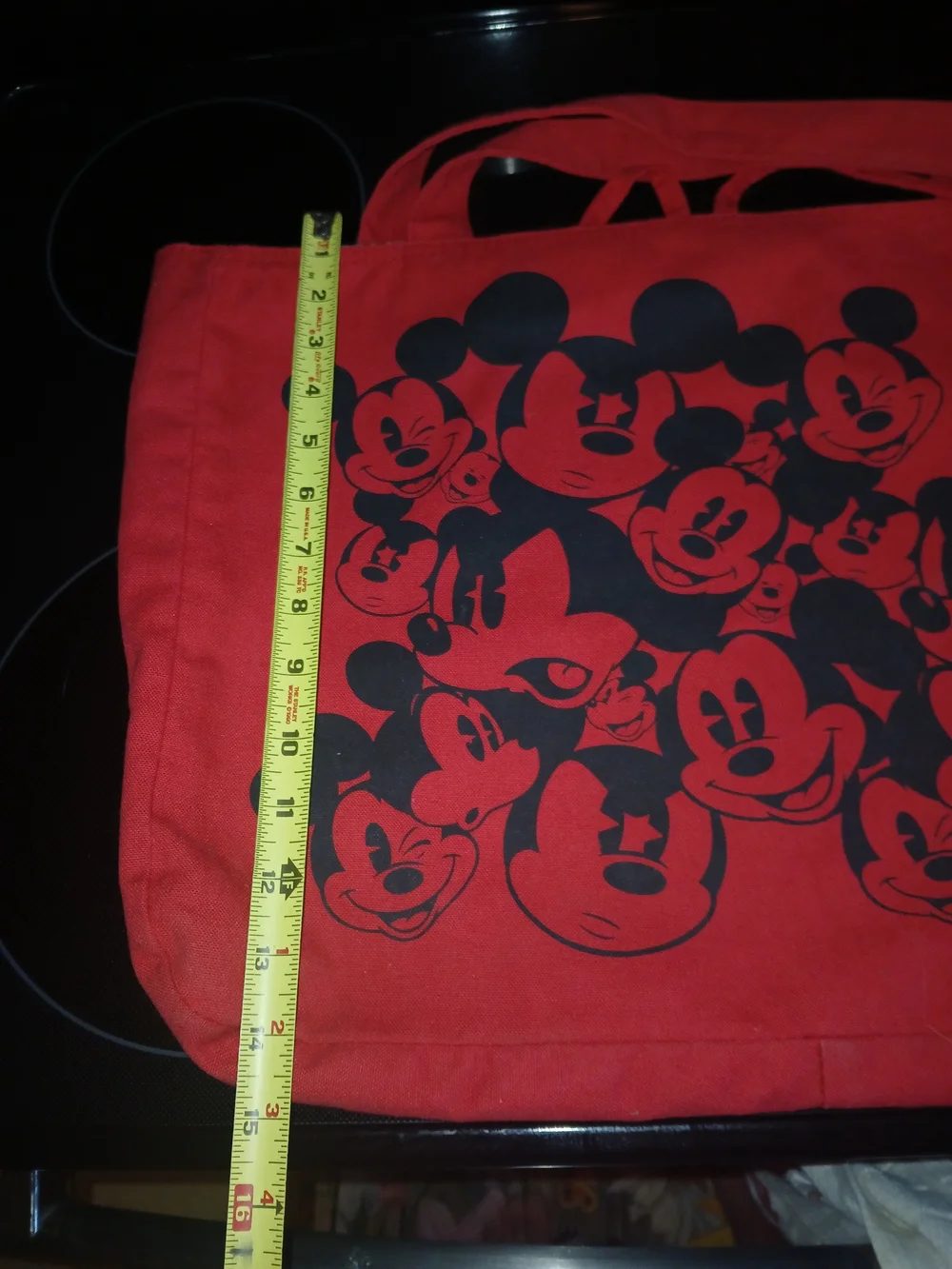 Walt Disney World 1971 Mickey Canvas Tote - Red Straps Reversible